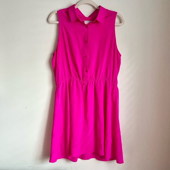 Amanda Uprichard 100% Pink Sleeveless Silk Dress - Picture 3 of 3